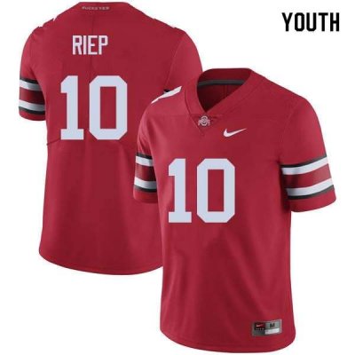 Youth Ohio State Buckeyes #10 Amir Riep Red Nike NCAA College Football Jersey Outlet NBY1444QV
